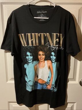 Whitney Houston Black Graphic Band Tee
